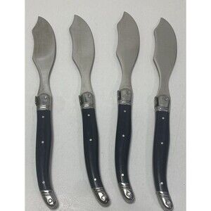 4 Laguiole Butter  Cheese Spreader  Knife Black Stainless Rare Bumble Bee 9”